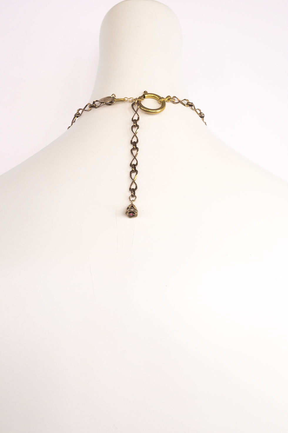 Thumbnail: Princess_Portrait_Necklace_Vintage_Porcelain_Cameo_Filigree_Framed_Pink_White_Gold