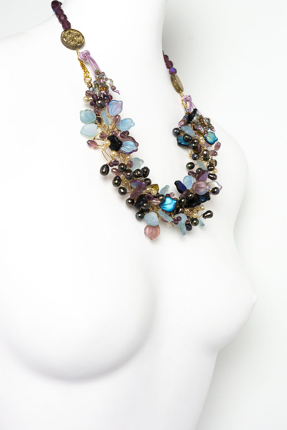 Thumbnail: Free Spirit Multi-Strand Beaded Statement Necklace