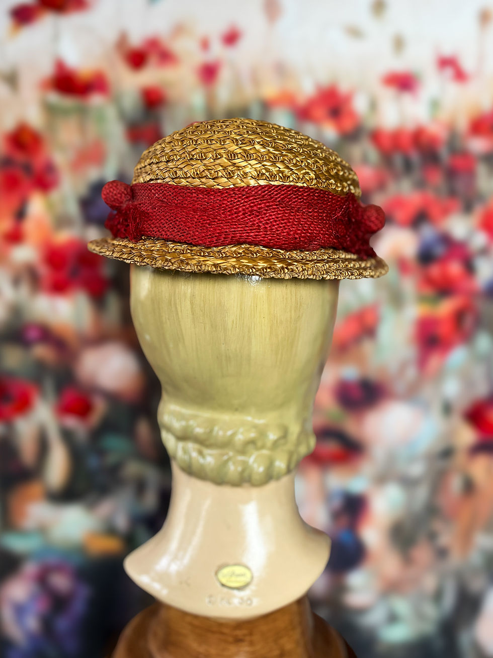 Thumbnail: Carousel Re-Styled Vintage Summer Straw Hat
