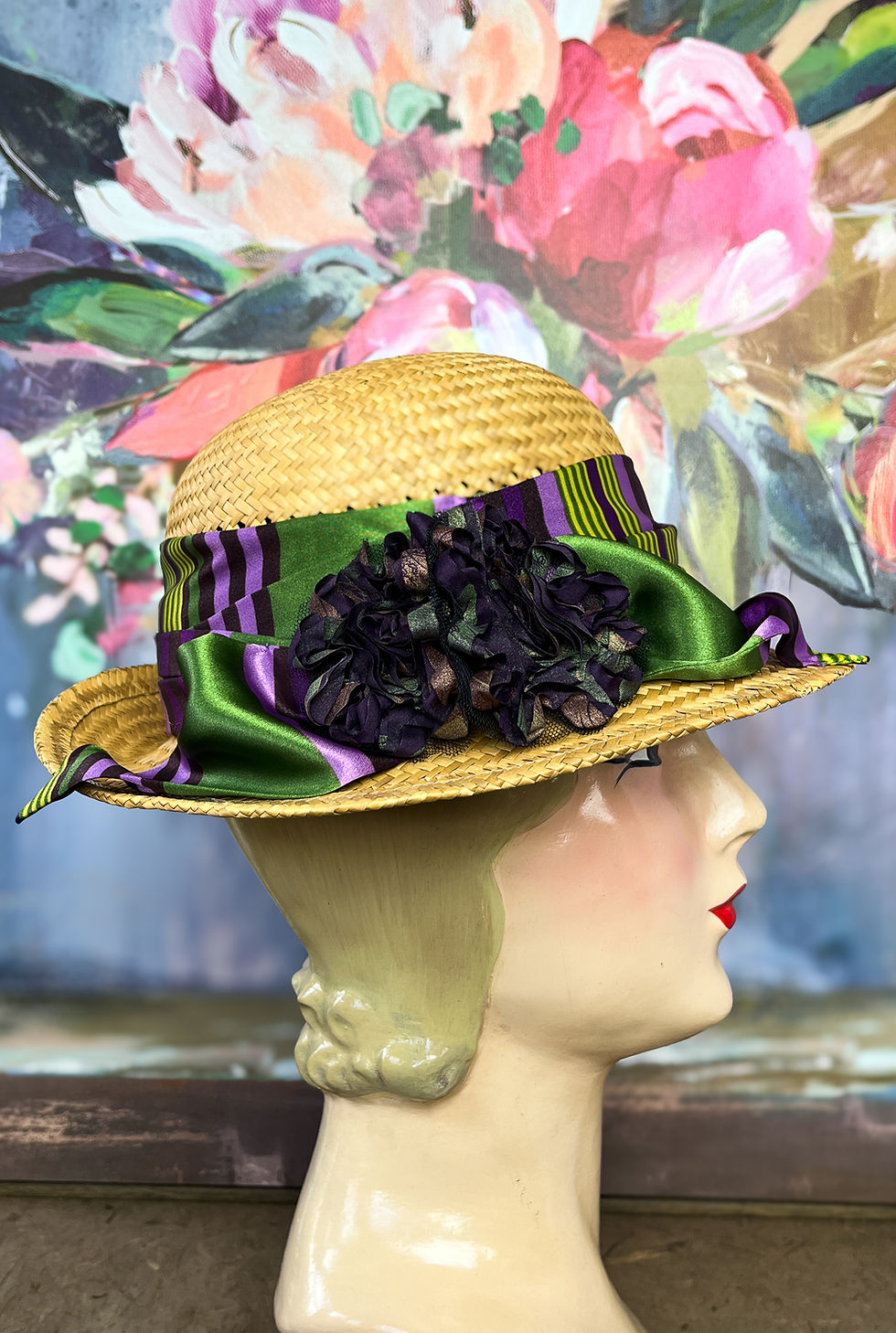 Thumbnail: A Walk in the Park Re-Styled Designer Label Summer Straw Hat