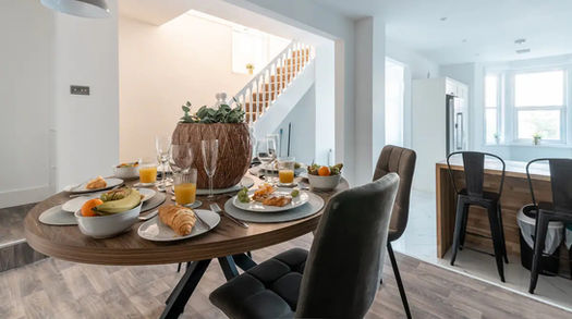 Dining area in AirFreedom accommodation