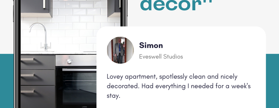 Image highlighting a guest's positive feedback about the exceptional service received during their accommodation experience