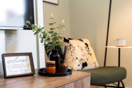Interior decor of a serviced accommodation unit provided by AirFreedom