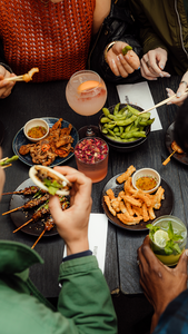 A delicious assortment of Japanese-inspired dishes from Wagamama in Newport