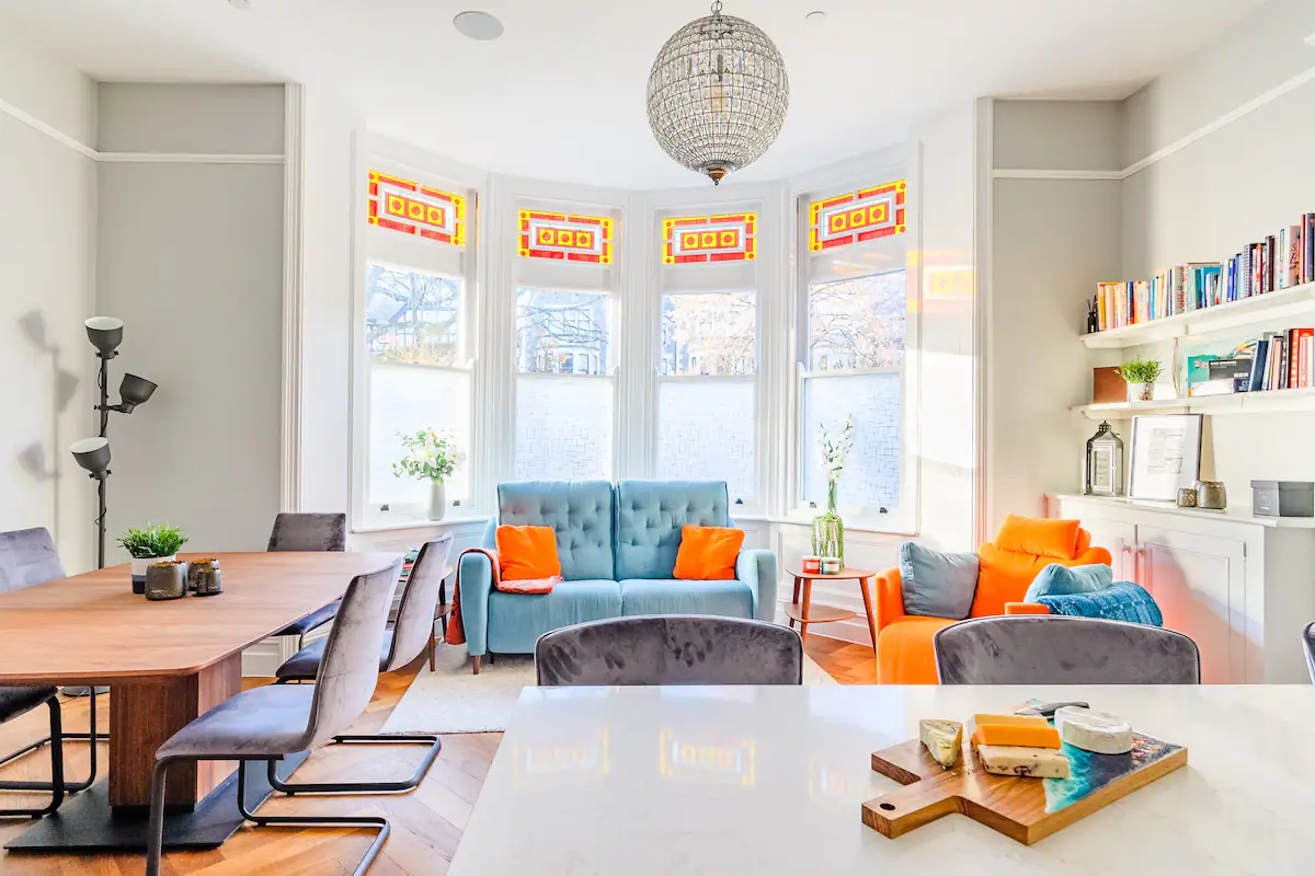 Bright and airy living room at Pontcanna Jewel, a Cardiff accommodation