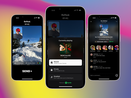 Spotify e BeReal se unem para parceria inédita na rede social
