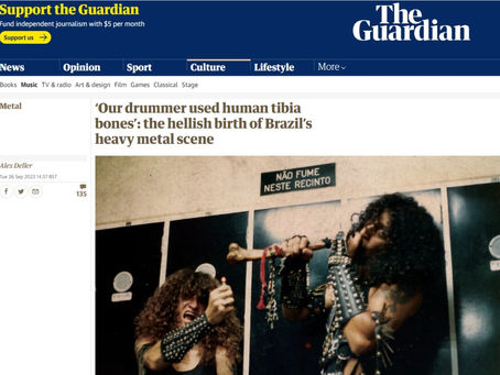 Vulcano foi destaque ao lado dos irmãos Cavalera no jornal britânico The Guardian