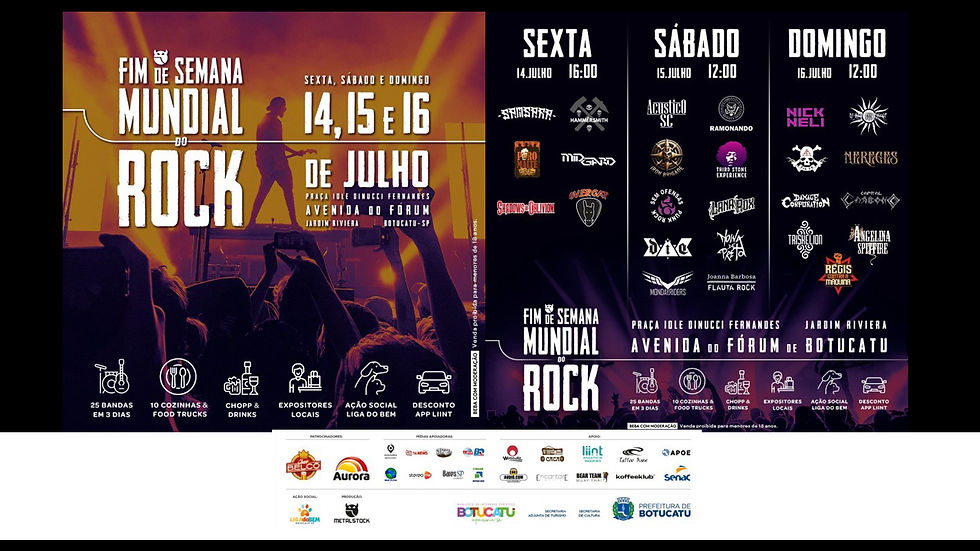 D.I.E. apresenta nova formação no evento 'Fim de Semana Mundial do Rock' em Botucatu