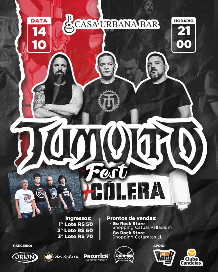 Tumulto Fest 2023: Cólera e Tumulto celebram marco no punk rock iguaçuense