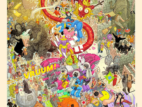 Pôster oficial da CCXP23 faz homenagem aos 10 anos do festival