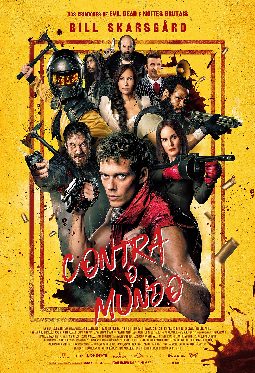 “Contra o Mundo”, filme de ação distópico com Bill Skarsgård, ganha cartaz nacional