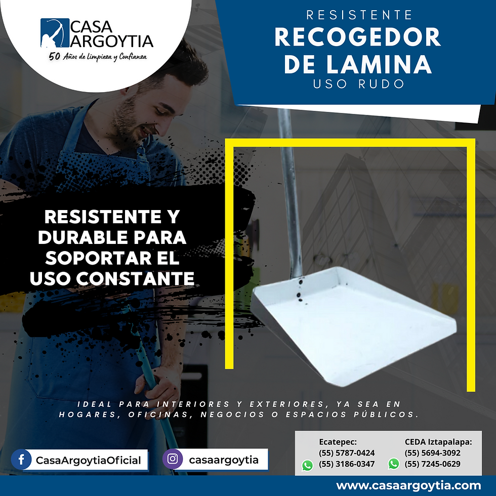 Miniatura: Recogedor para Basura Lámina con Bastón
