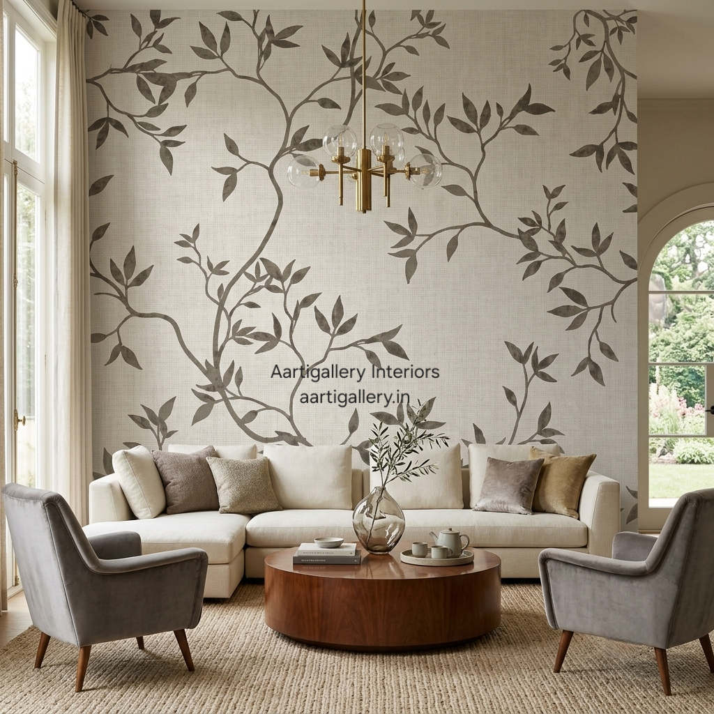 Serene Botanical Elegance Wallpaper Mural A9