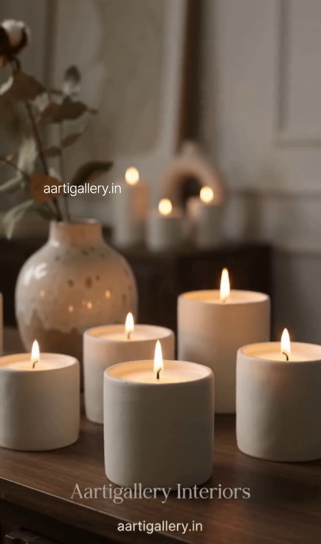 Minimalist White Molded Pillar Candle Set