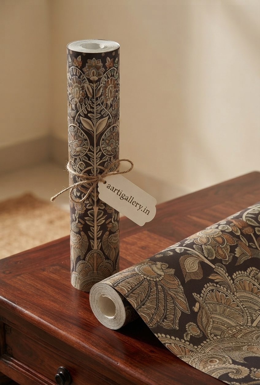 Thumbnail: Kalamkari-Inspired Heritage Design Wallpaper 