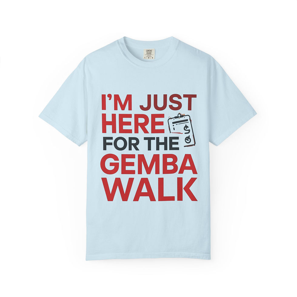 Thumbnail: I'm just here for the Gemba walk Tshirt