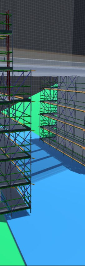 3D VR Bridge Column Scaffold