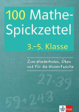 100 Mathe-Spickzettel, 3.-5. Klasse