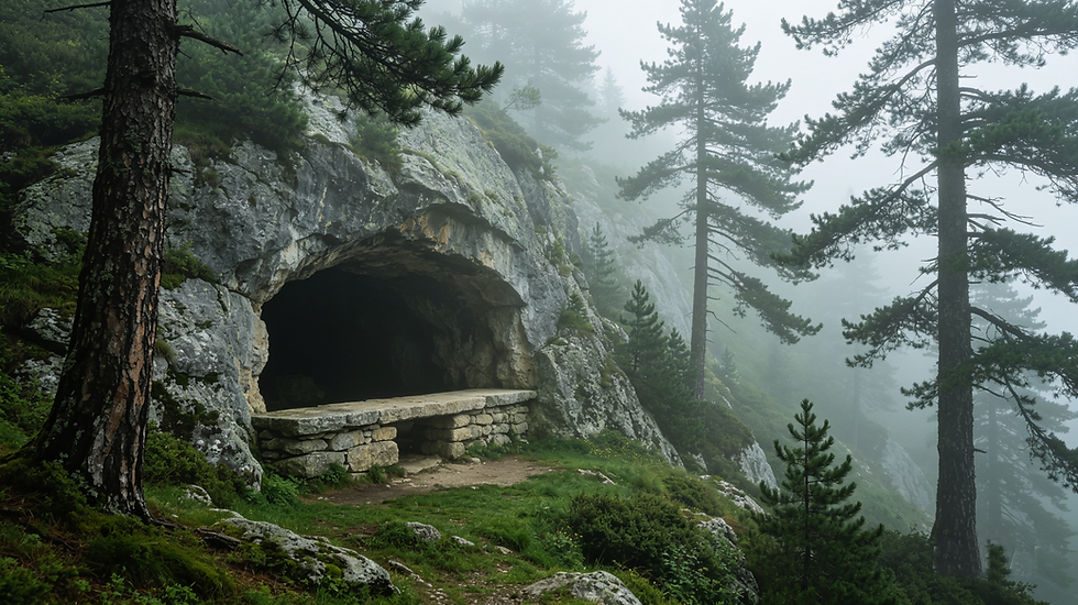 Where Zen began — the cave where Bodhidharma meditated facing the wall for nine years.
