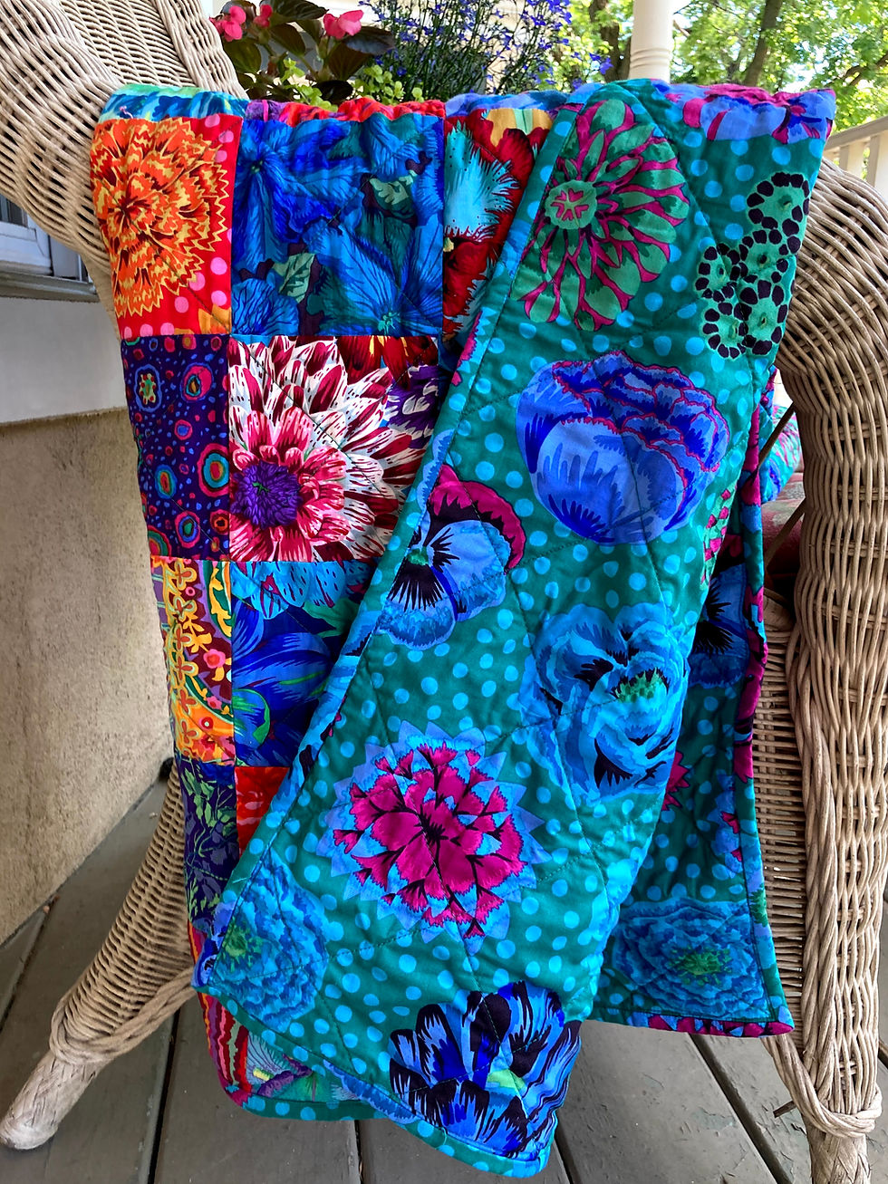 Thumbnail: In the Garden Lap Quilt