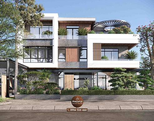 THIẾT KẾ BIỆT THỰ PHONG CÁCH TROPICAL MODERN 