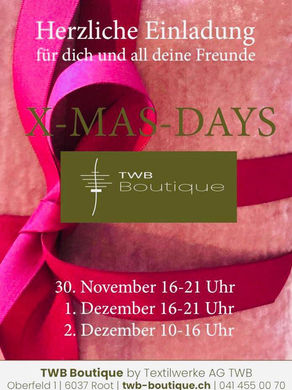 Einlaund Weihnachtsevent in der TWB Boutique 2023
