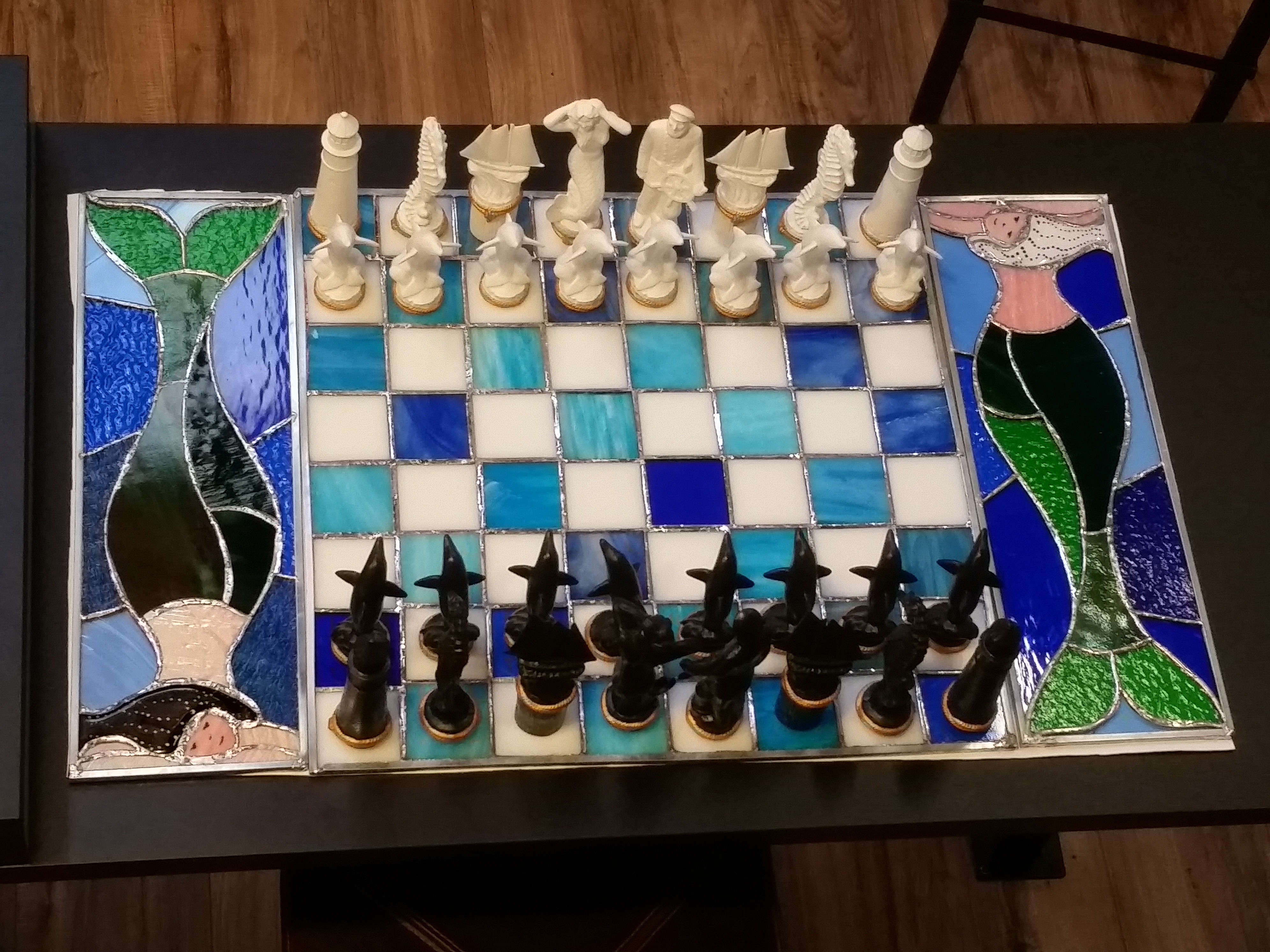 Stain Glass Chess Board