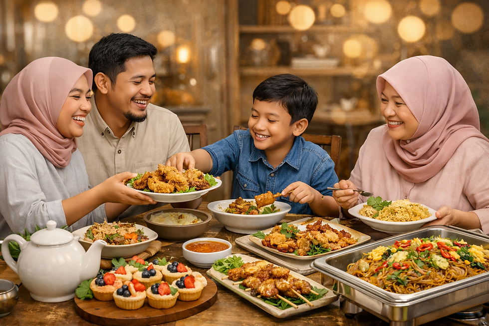 Keluarga Harmonis Menikmati FR Catering