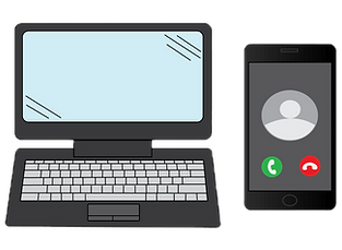 Laptop and Phone above the Sign Up tab