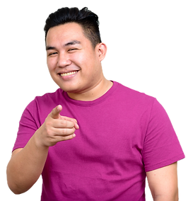 Guy Pointing at the User using the website