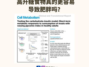 高升糖食物真的更容易导致肥胖吗？
