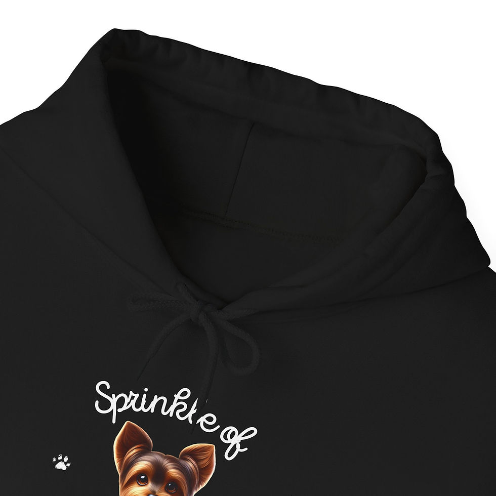 Thumbnail: Unisex Heavy Blend™ Hooded Sweatshirt Sprinkle Of Yorkie 2 - X-Large - Black