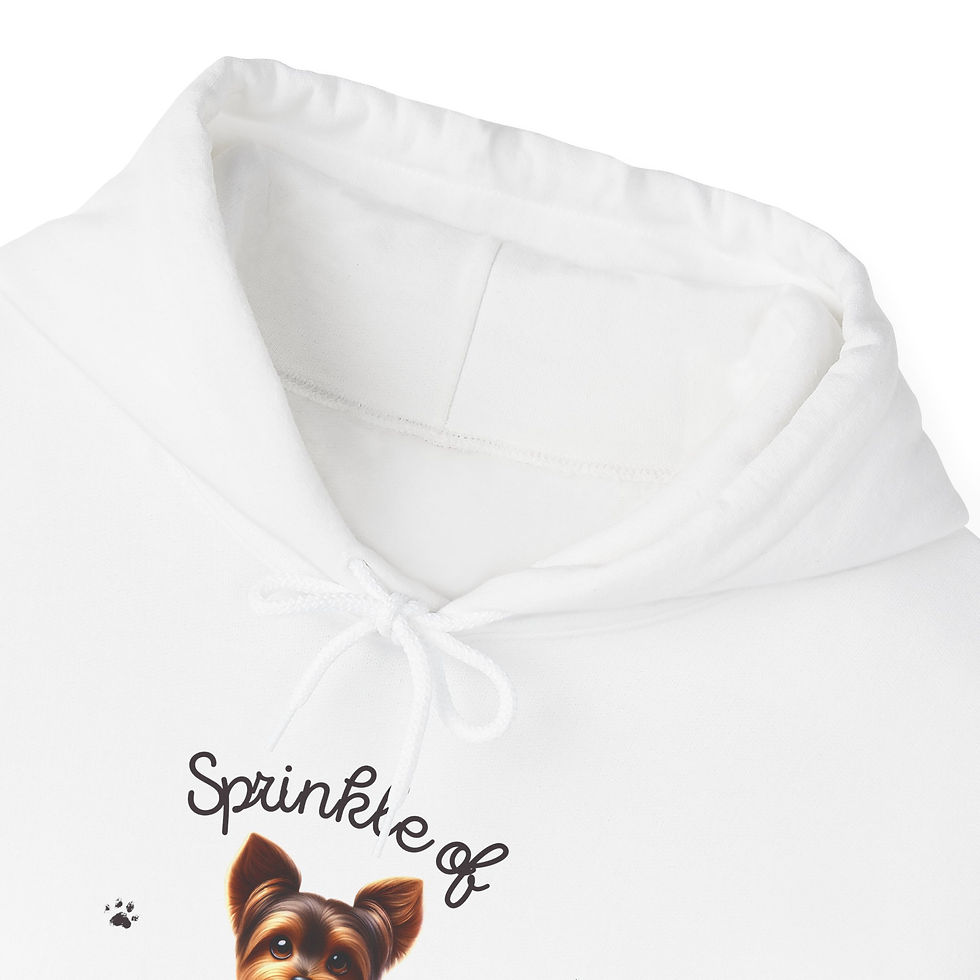 Thumbnail: Unisex Heavy Blend™ Hooded Sweatshirt Sprinkle Of Yorkie 2 - X-Large - White