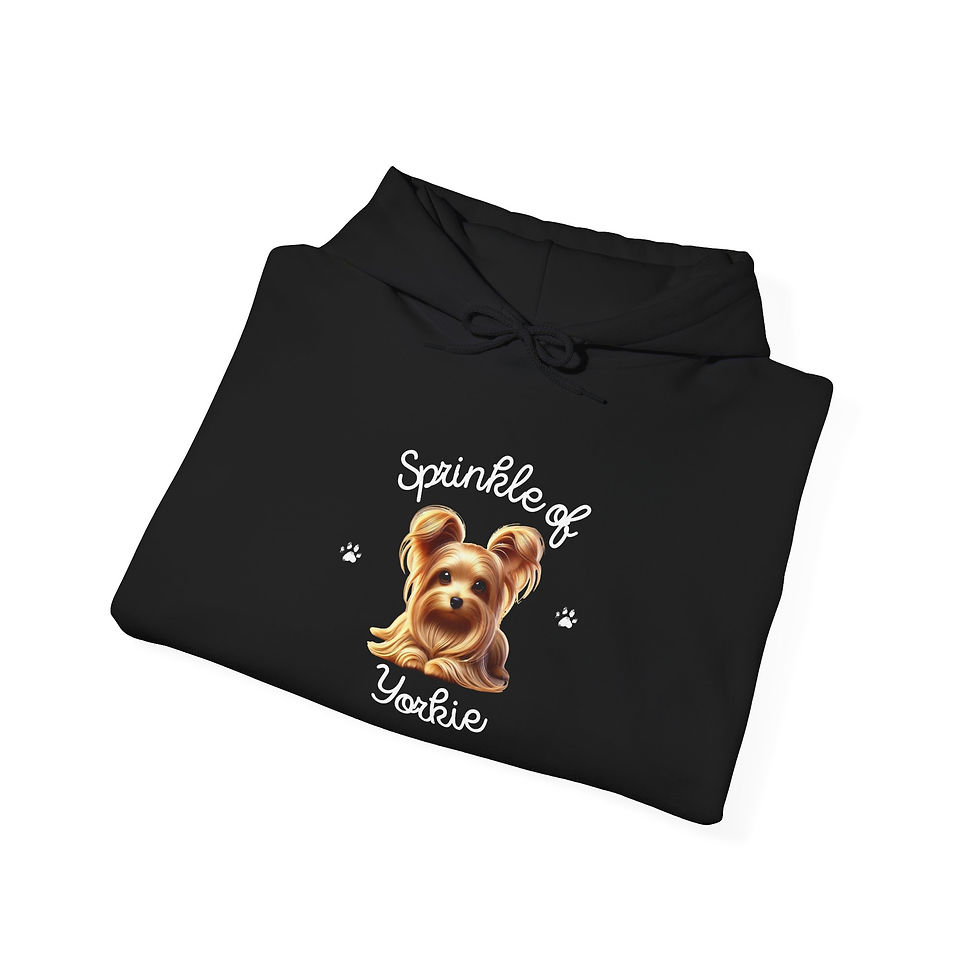 Thumbnail: Unisex Heavy Blend™ Hooded Sweatshirt Sprinkle Of Yorkie 3 - XX-Large - Black
