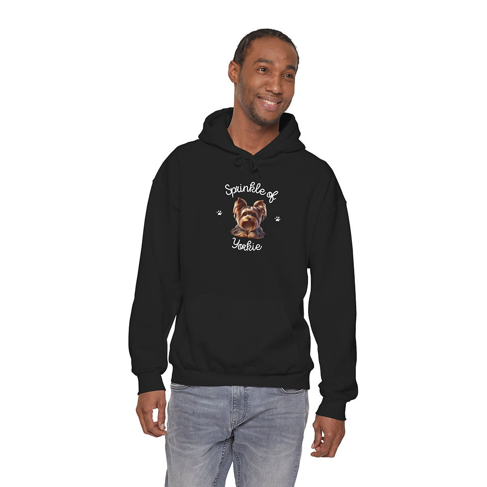 Thumbnail: Unisex Heavy Blend™ Hooded Sweatshirt Sprinkle Of Yorkie 5 - XX-Large - Black