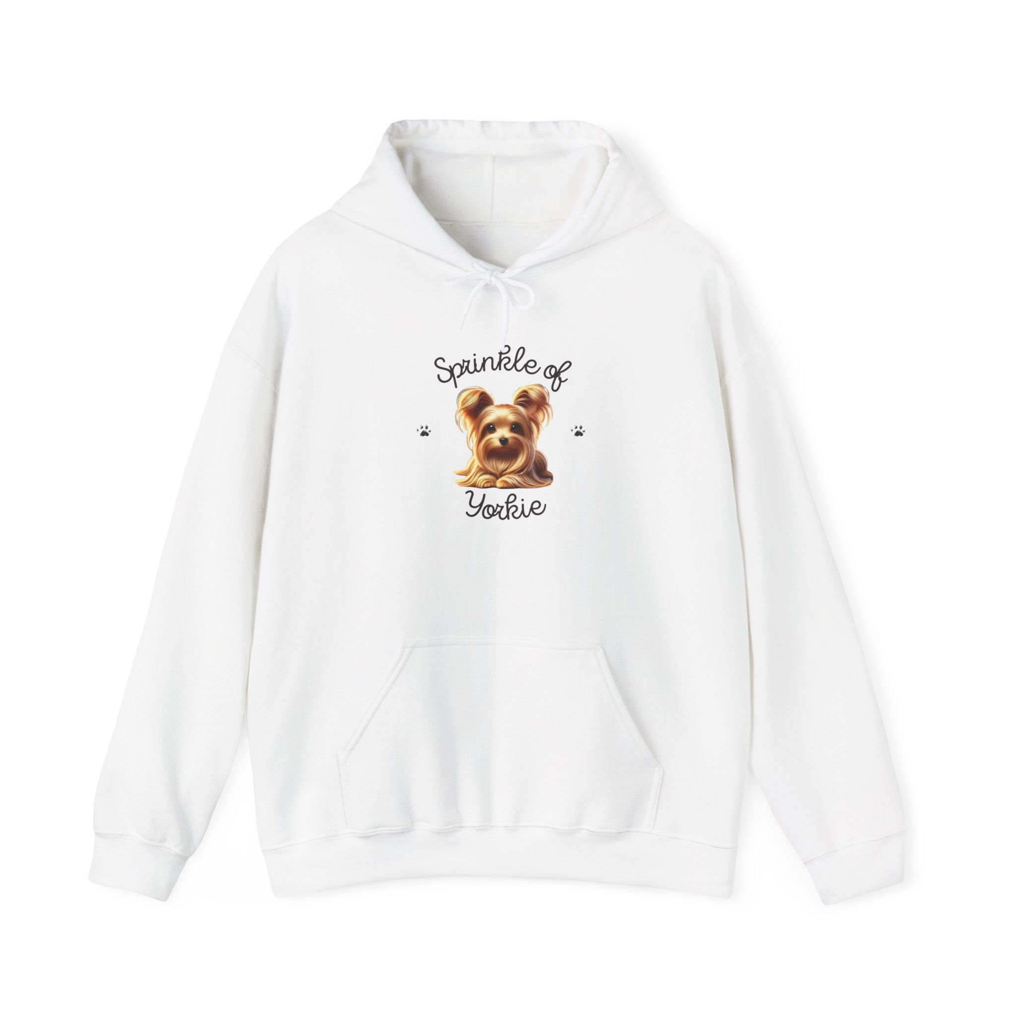 Unisex Heavy Blend™ Hooded Sweatshirt Sprinkle Of Yorkie 3 - Medium - White