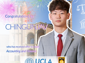 🇬🇧 M. CHINGUUNJAV: ACCEPTED TO 4 CAMPUSES OF THE UNIVERSITY OF CALIFORNIA! 🎓✨