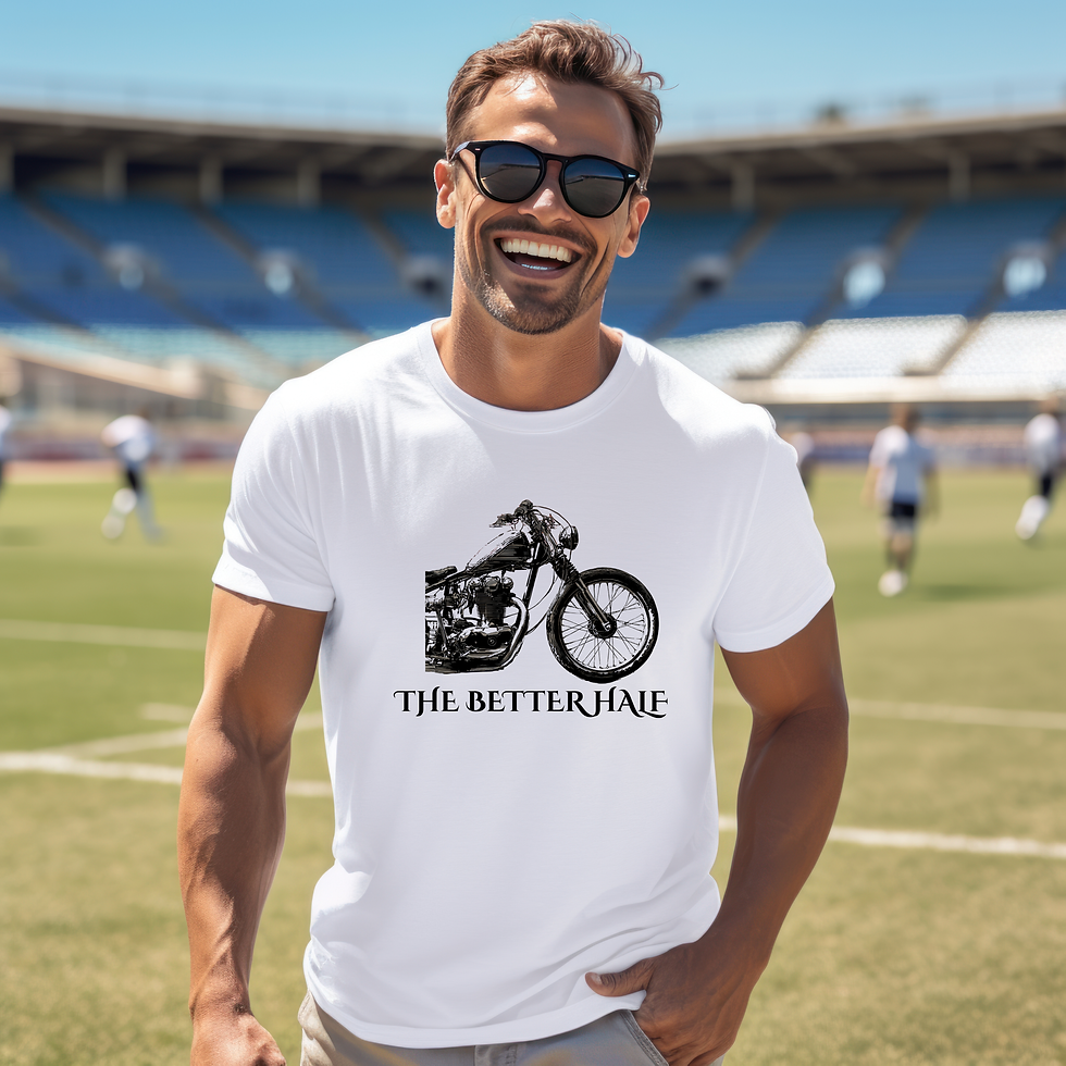 Thumbnail: Men's Motorcycle T-shirt-My Better Half Biker Tee For Him