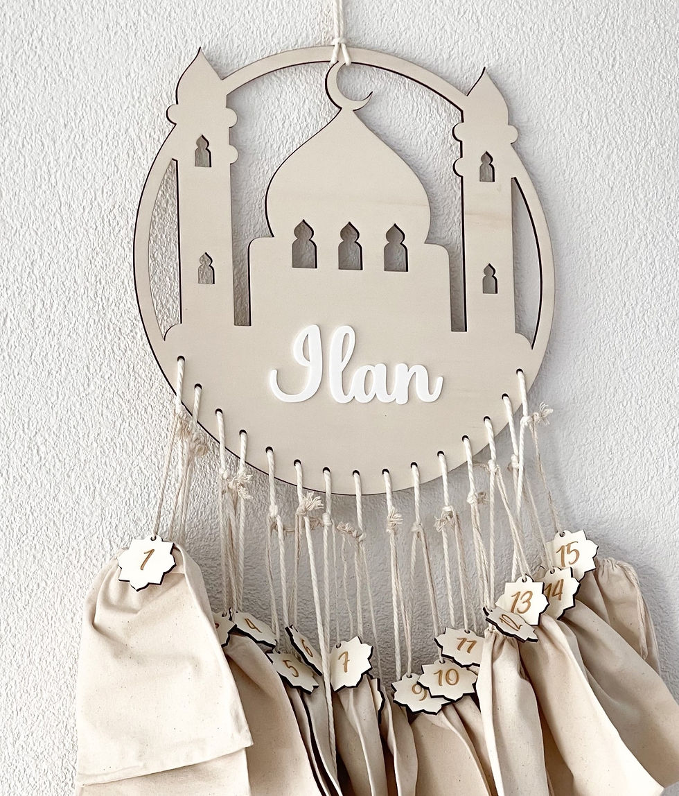 Ramadan Kalender 3D mit Säckli