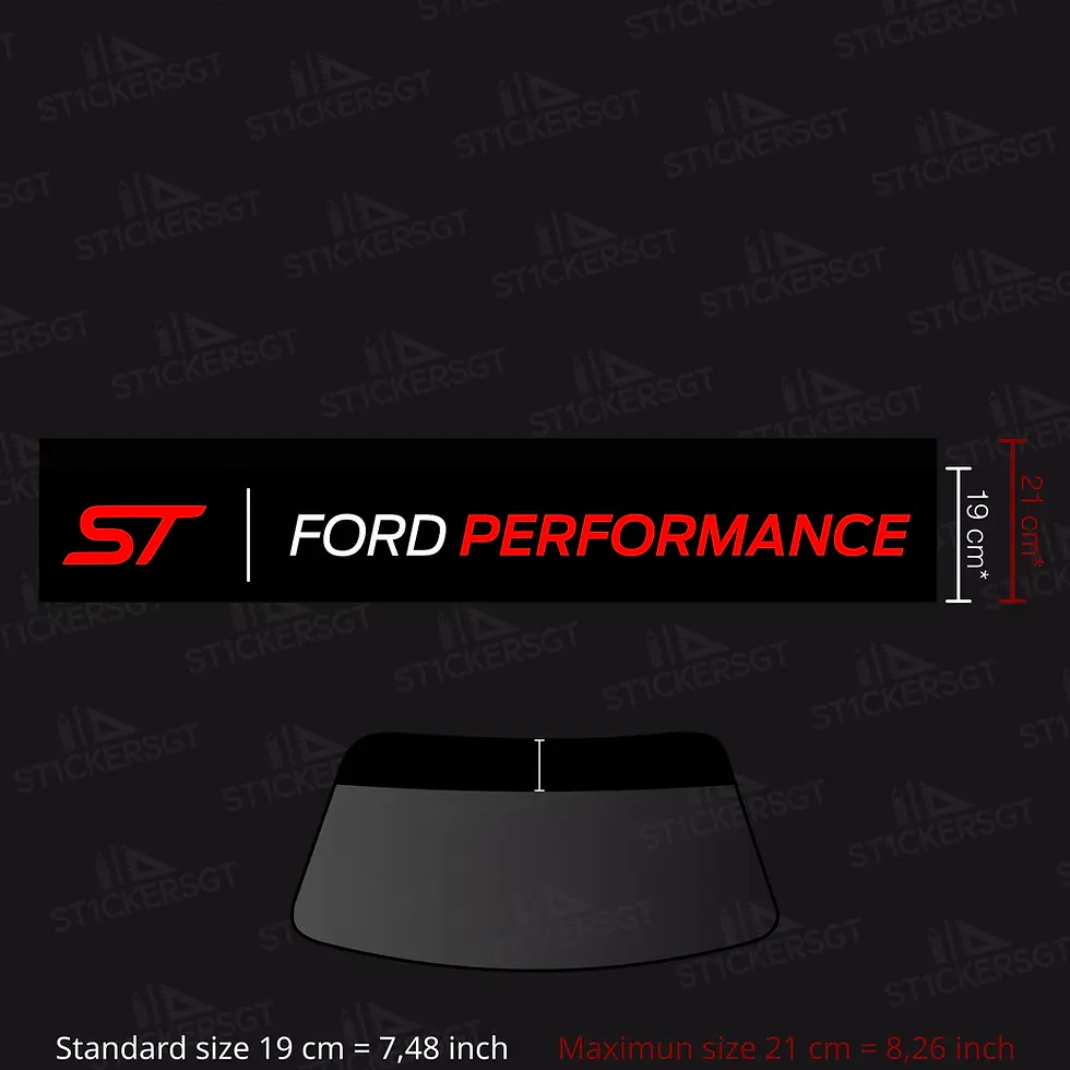 FASCIA PARASOLE "ST |FORD PERFORMANCE" - FORD FIESTA MK8.5
