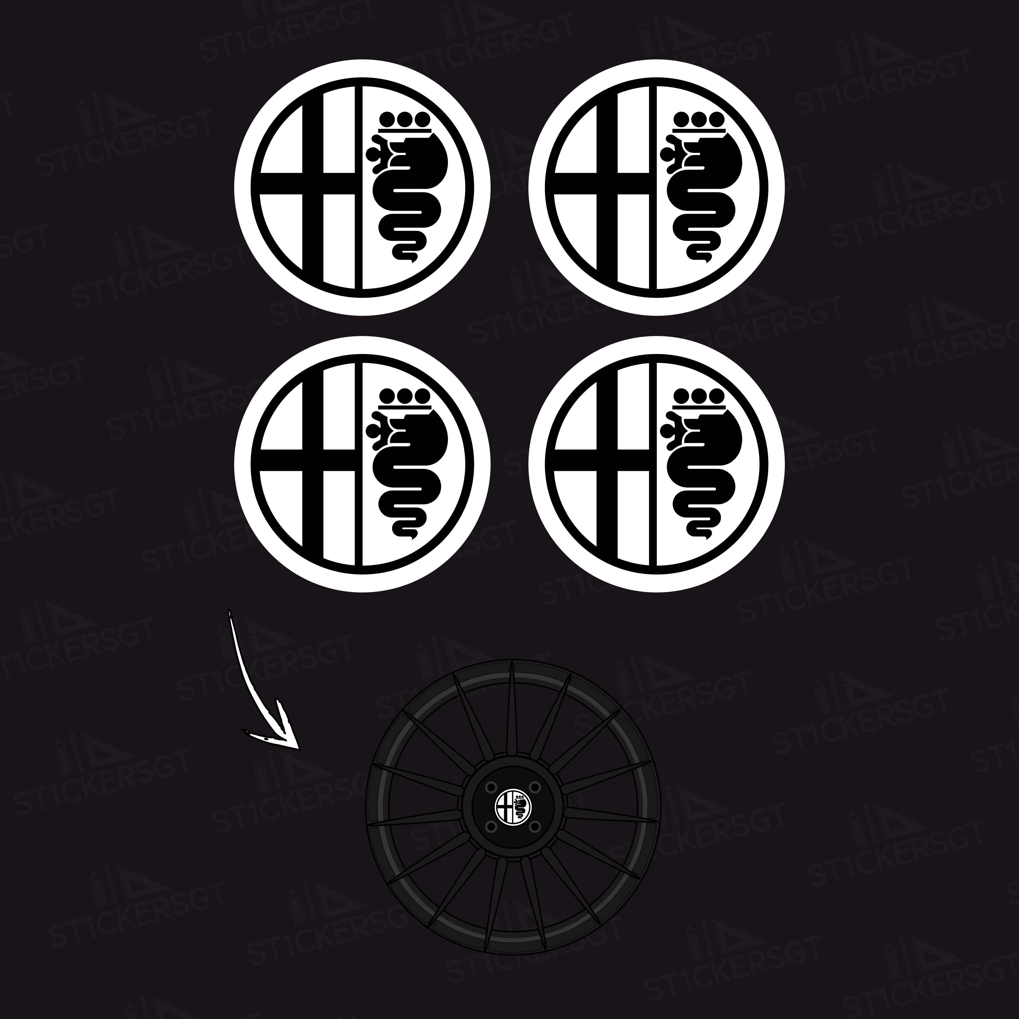4Pcs LOGO HYUNDAI - ADESIVI PER COPRIMOZZO | ST1CKERSGT