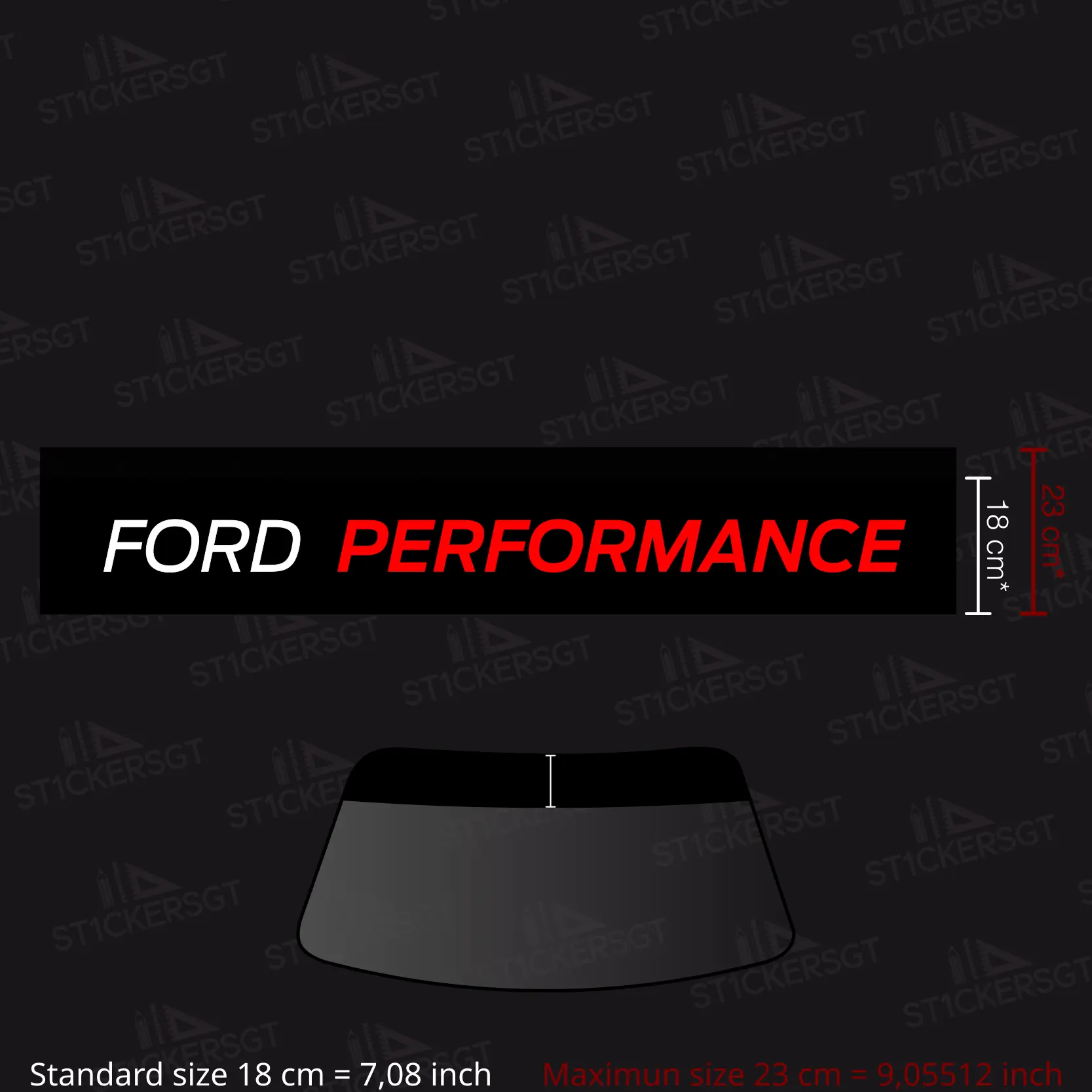 FASCIA PARASOLE  "FORD PERFORMANCE" - FORD FIESTA MK7-7,5