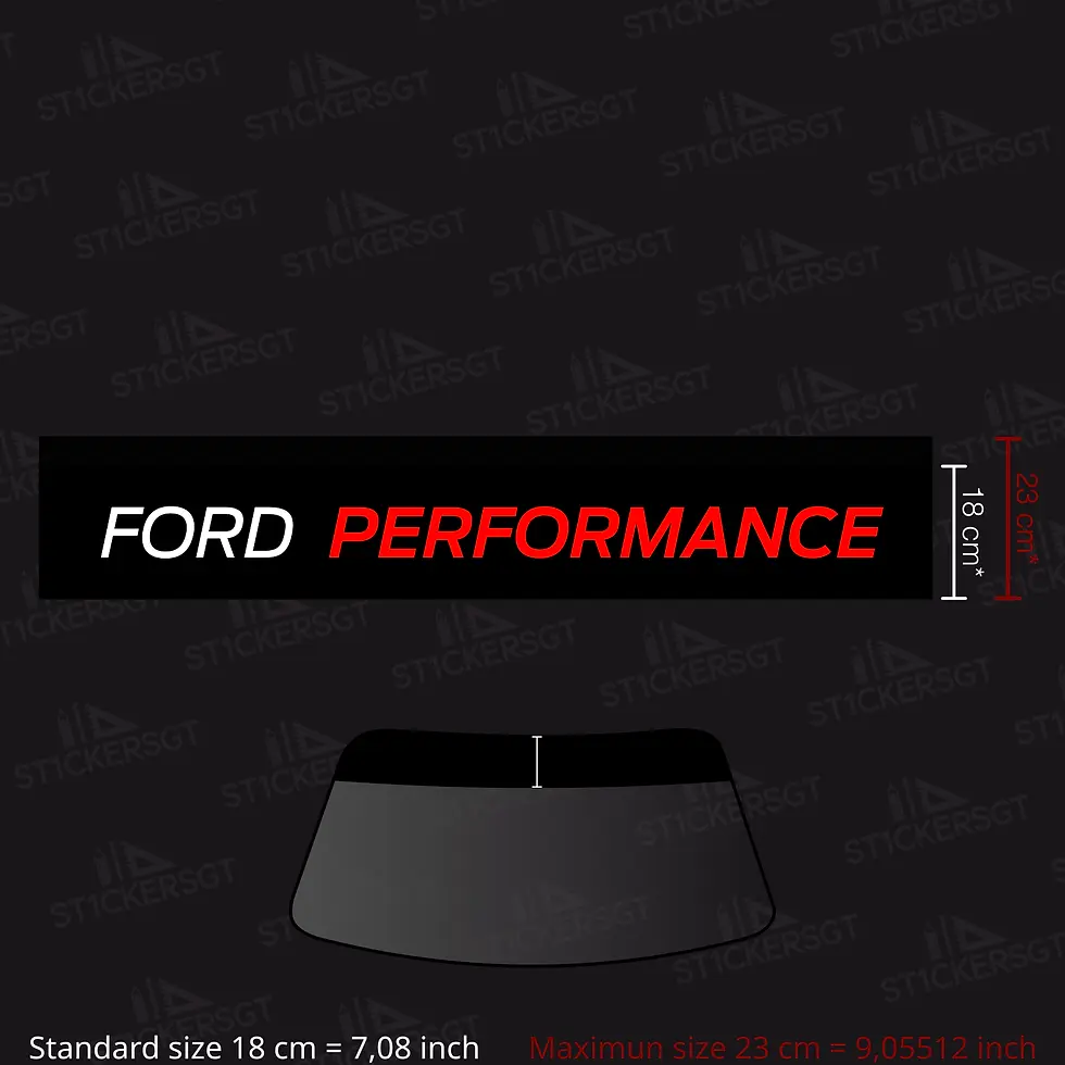 FASCIA PARASOLE "FORD PERFORMANCE" - FORD FIESTA MK7-7,5