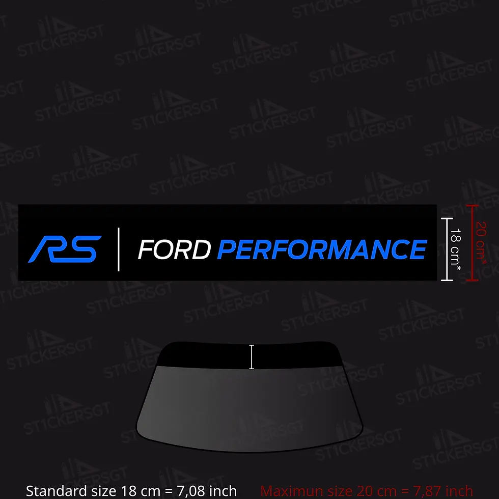 FASCIA PARASOLE "RS |FORD PERFORMANCE" - FORD FOCUS MK2