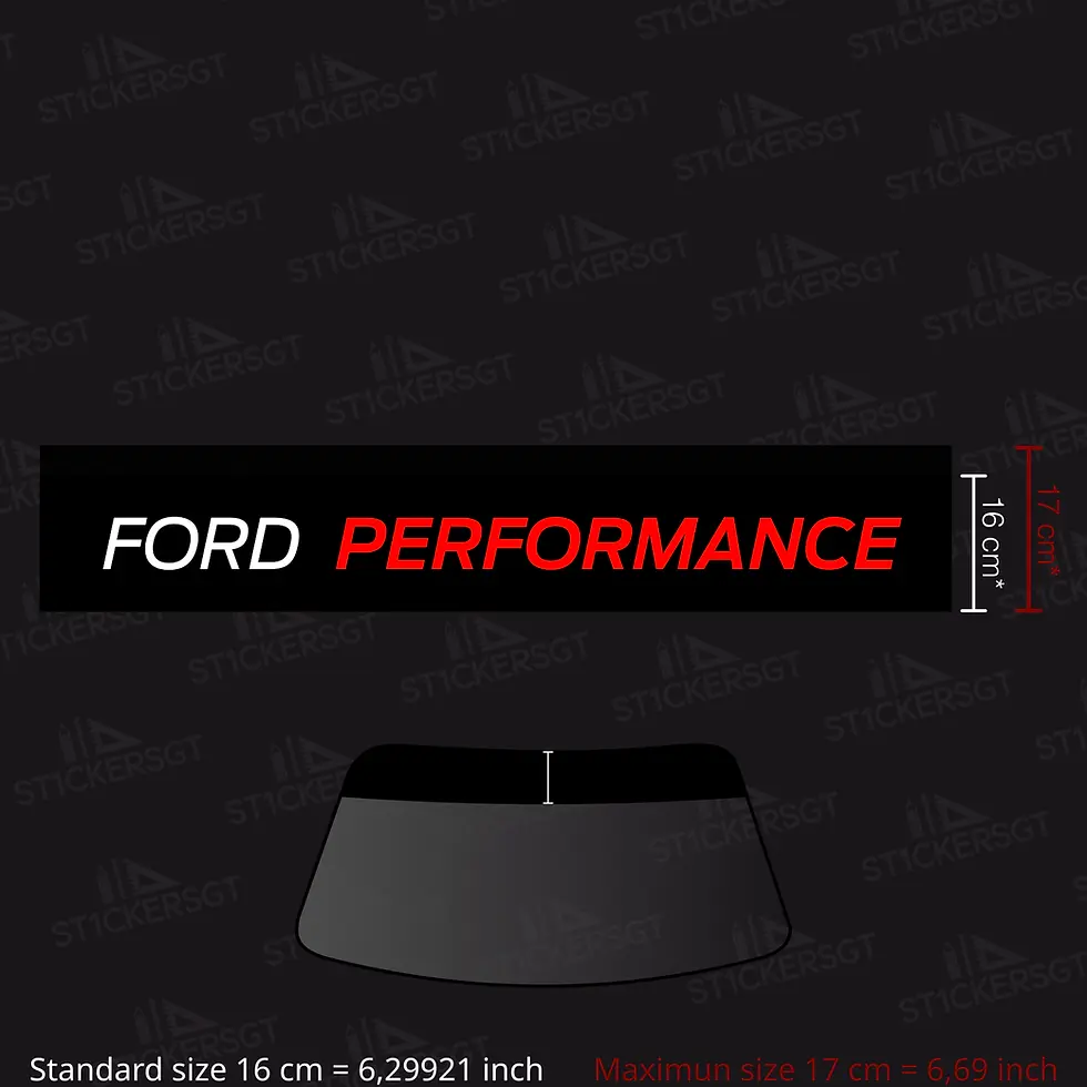 FASCIA PARASOLE "FORD PERFORMANCE" - FORD FIESTA MK6