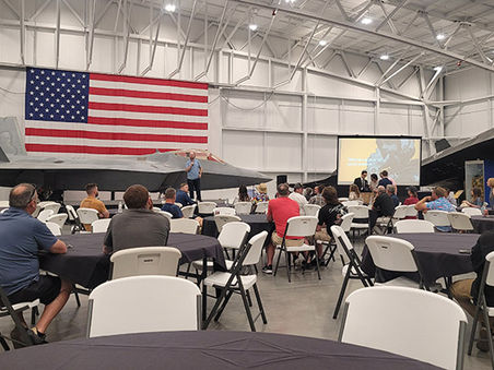 Ian Morris speaks at the Breitling event