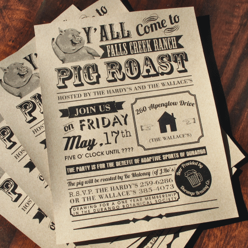 Pig Roast Invitation