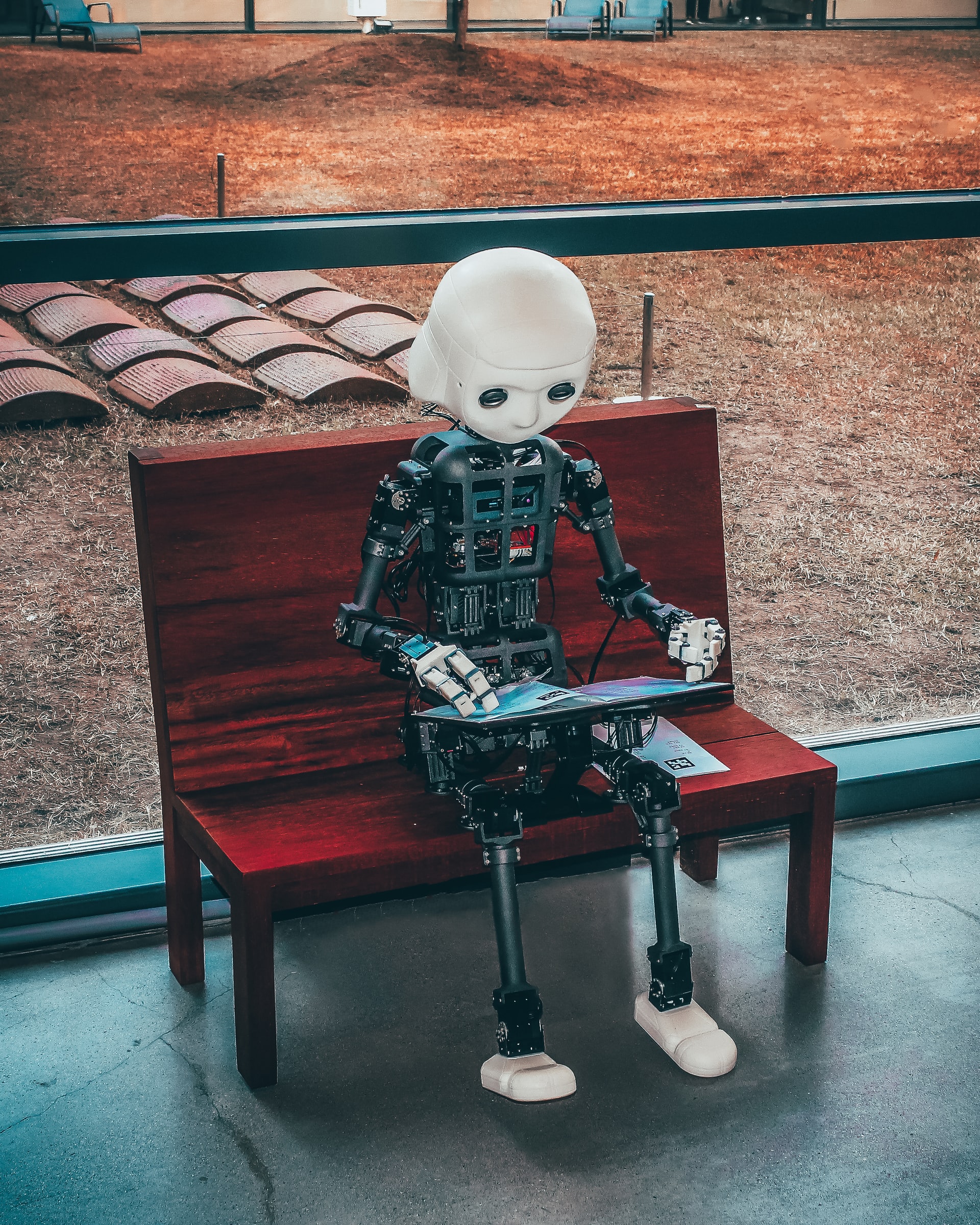 STEM Robot on a bench
