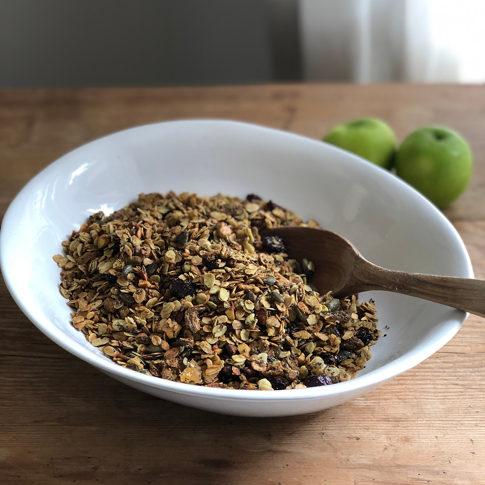 Healthy bowl of granola