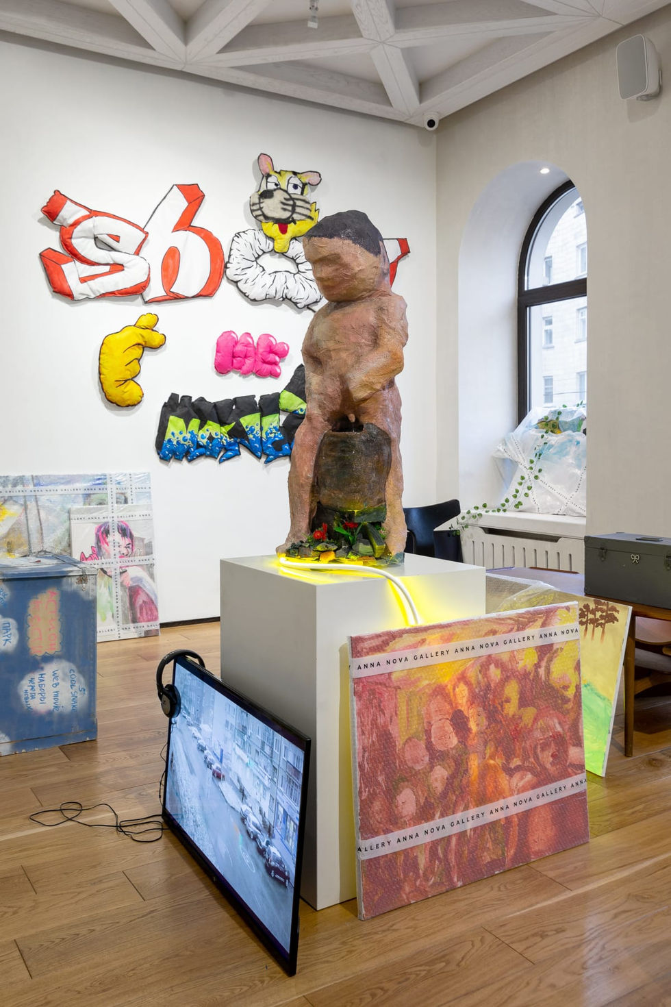 Contemporary Art Anna Cherepanova Artist Vitalii Cherepanov Artist, Contemporary art Installation, park volny, Cickindunt, CCTV Movie, theater under surveillance cameras, Cherepanovy artists, European videoart and installation, open storage under CCTV, Exhibition in ST. petersburg Anna Nova